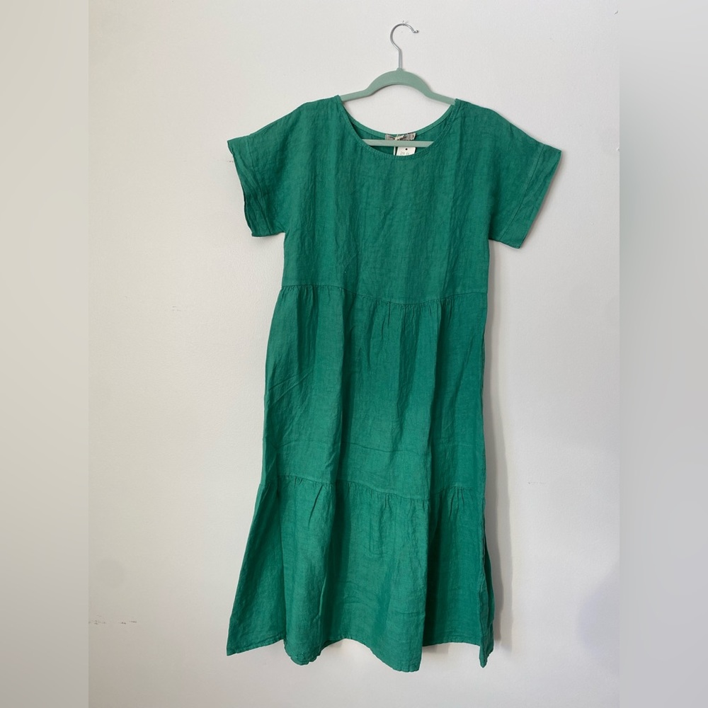 - Valentina Naldy 100%  LINEN midi dress